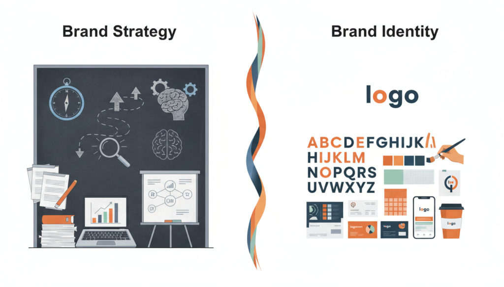 Brand strategy vs brand identity