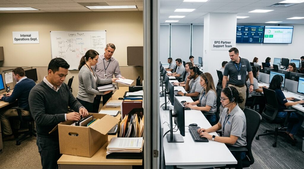 Transition from internal teams to BPO
